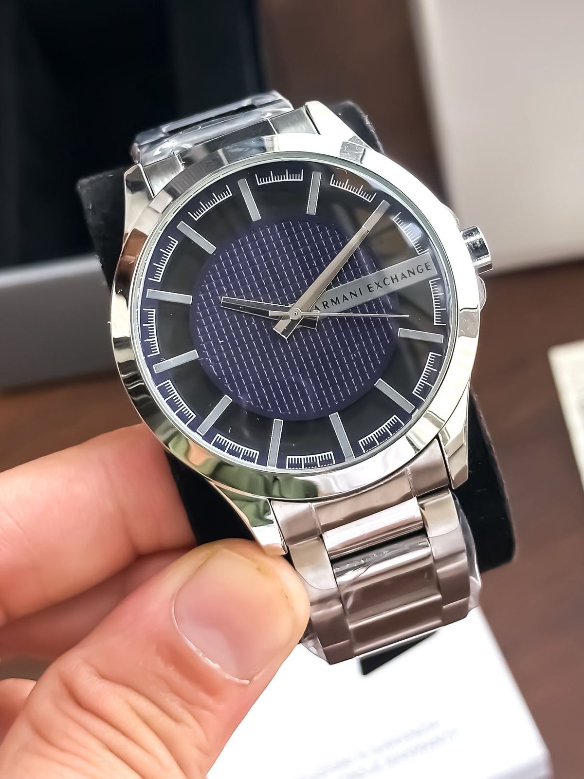 Ar_mani Exchange Transparent Dark Blue Dial