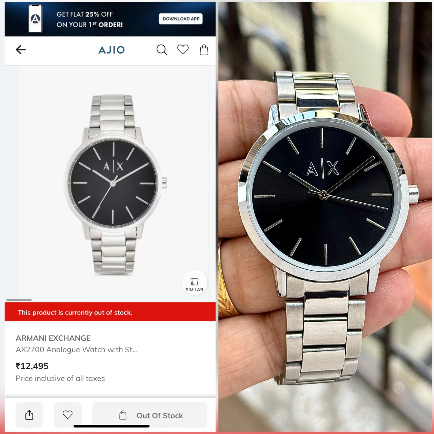 Arman_i Exchange Silver Black Dial