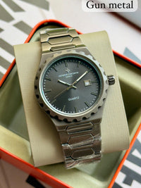 Vachero_n Constantin Black Metal Watch with Black Dial