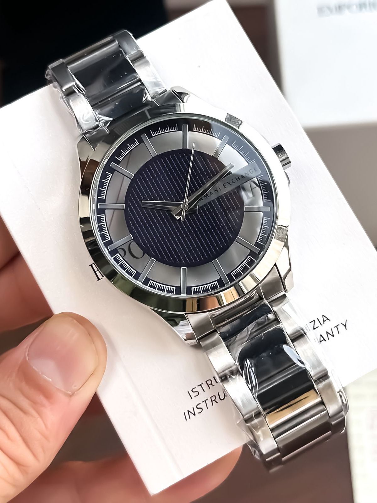 Ar_mani Exchange Transparent Dark Blue Dial