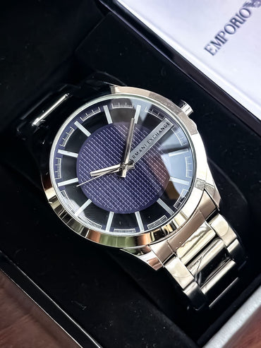 Ar_mani Exchange Transparent Dark Blue Dial
