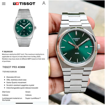 Tisso_t Prx Green Dial
