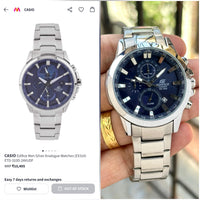 Casi_o Edifice World Map Silver Blue